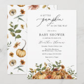 小さなかぼちゃのベイビーシャワー招待状 招待状 (正面/裏面)