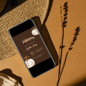 小さなかぼちゃのベイビーシャワー ダークブラウン 秋 招待状