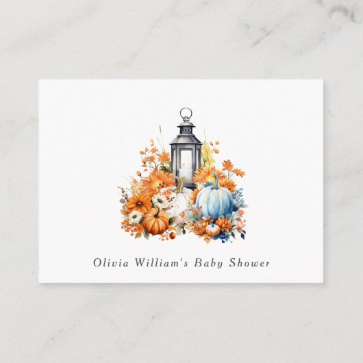 小さなかぼちゃのベビーのための本秋秋 エンクロージャーカード (裏面)