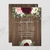 小さなかぼちゃのベビーシャワー招待状 ポストカード (正面/裏面)