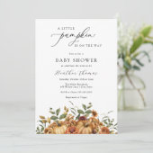 小さなかぼちゃのベビーシャワー招待状 招待状 (スタンド正面)