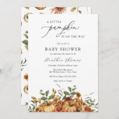 小さなかぼちゃのベビーシャワー招待状 招待状 (正面/裏面)