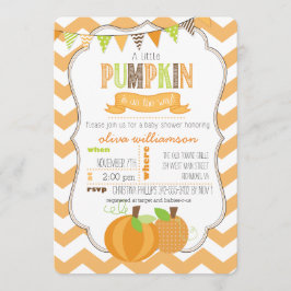 小さなかぼちゃのベビーシャワー招待状 招待状