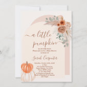 小さなかぼちゃのボホベイビーシャワー招待状 招待状 (正面)