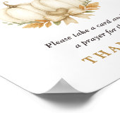 小さなかぼちゃの双子ベビーシャワー祈り ポスター (角)