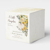 小さなかぼちゃの収穫金ゴールドフローラベビーシャワー フェイバーボックス (正面サイド)