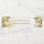 小さなかぼちゃの収穫金ゴールドフローラベビーシャワー ペットボトルラベル (シングルラベル)