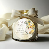 小さなかぼちゃの収穫金ゴールドフローラベビーシャワー ラウンドシール