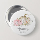 小さなかぼちゃの女の子のママ 缶バッジ (正面&裏面)