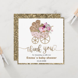 小さなかぼちゃの女の子の赤ちゃんシャワー感謝していユー