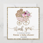 小さなかぼちゃの女の子の赤ちゃんシャワー感謝していユー (正面)