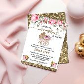 小さなかぼちゃの女の子の赤ちゃんシャワー招待状 招待状