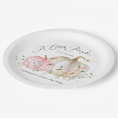 小さなかぼちゃの女の子ベビーシャワー紙プレート ペーパープレート (アングル)