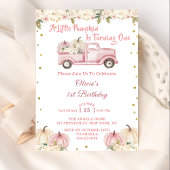 小さなかぼちゃの女の子1歳の誕生日 招待状