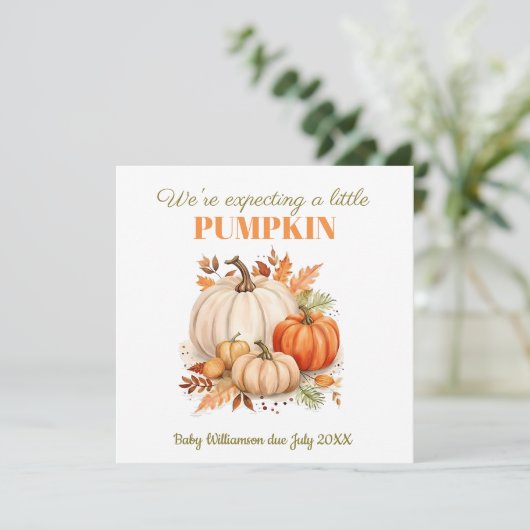 小さなかぼちゃの妊娠を期待して 案内状 (スタンド正面)