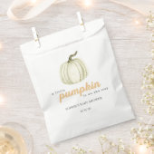 小さなかぼちゃの水の色の赤ちゃんシャワー フェイバーバッグ (クリップ留めされた状態)