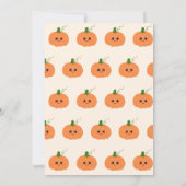 小さなかぼちゃの男女兼用秋の赤ちゃんシャワー 招待状 (裏面)