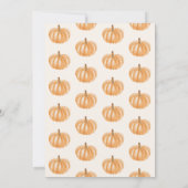 小さなかぼちゃの男女兼用秋の赤ちゃんシャワー 招待状 (裏面)