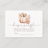 小さなかぼちゃの秋おむつラッフル エンクロージャーカード (正面)