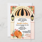 小さなかぼちゃの秋のベイビーシャワー招待状 招待状 (正面)
