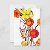 小さなかぼちゃの秋のリース赤ちゃんシャワー 招待状 (裏面)