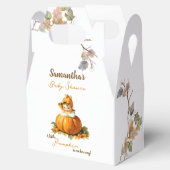 小さなかぼちゃの秋の女の子の赤ちゃんシャワー フェイバーボックス (オープン)