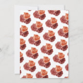 小さなかぼちゃの秋の秋花赤ちゃんシャワー 招待状 (裏面)