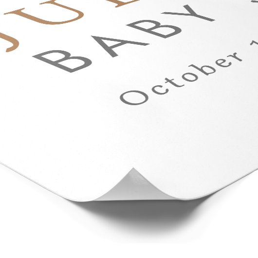 小さなかぼちゃの秋の秋赤ちゃんシャワーへようこそ ポスター (角)