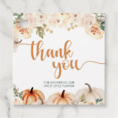 小さなかぼちゃの秋の秋赤ちゃんシャワー フェイバータグ (正面)