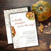 小さなかぼちゃの秋の秋赤ちゃんシャワー