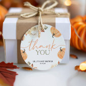 小さなかぼちゃの秋の赤ちゃんシャワー周り フェイバータグ