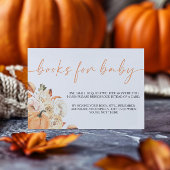 小さなかぼちゃの秋の赤ちゃんシャワー本ベビー エンクロージャーカード