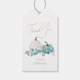 小さなかぼちゃの秋の赤ちゃんシャワー ギフトタグ