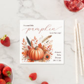 小さなかぼちゃの秋の赤ちゃんシャワー スタンダードカクテルナプキン (インサイチュ)