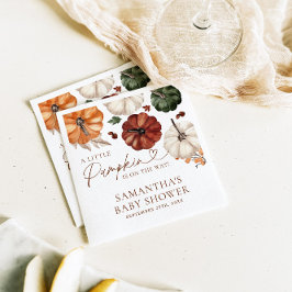 小さなかぼちゃの秋の赤ちゃんシャワー スタンダードカクテルナプキン