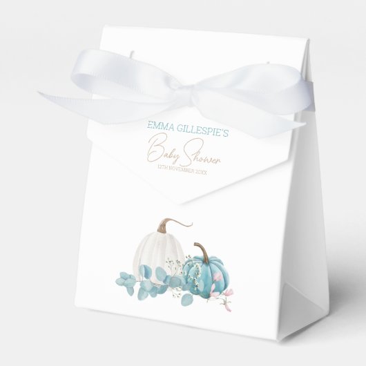 小さなかぼちゃの秋の赤ちゃんシャワー フェイバーボックス (正面サイド)