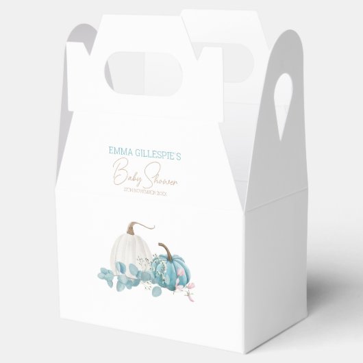 小さなかぼちゃの秋の赤ちゃんシャワー フェイバーボックス (オープン)