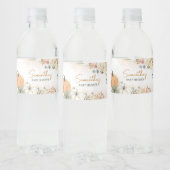 小さなかぼちゃの秋の赤ちゃんシャワー ペットボトルラベル (ボトル)