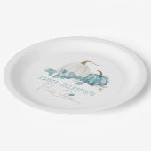 小さなかぼちゃの秋の赤ちゃんシャワー ペーパープレート (アングル)