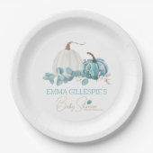 小さなかぼちゃの秋の赤ちゃんシャワー ペーパープレート (正面)