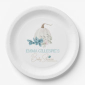 小さなかぼちゃの秋の赤ちゃんシャワー ペーパープレート (正面)