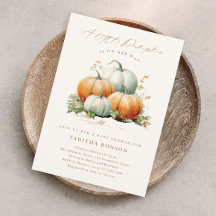 小さなかぼちゃの秋の赤ちゃんシャワー