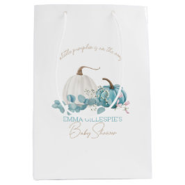 小さなかぼちゃの秋の赤ちゃんシャワー ミディアムペーパーバッグ