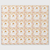 小さなかぼちゃの秋の赤ちゃんシャワー ラッピングペーパー (フラット)