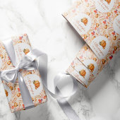 小さなかぼちゃの秋の赤ちゃんシャワー ラッピングペーパー