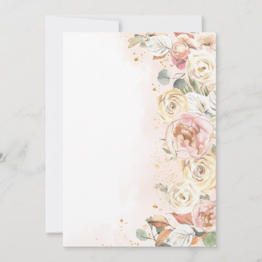 小さなかぼちゃの秋の赤ちゃんシャワー 招待状 (裏面)