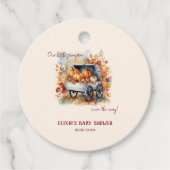 小さなかぼちゃの秋の赤ちゃんシャワー |男女兼用 | フェイバータグ (正面)