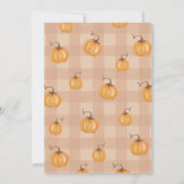 小さなかぼちゃの秋の赤ちゃんシャワー |男女兼用 | 招待状 (裏面)