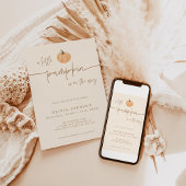 小さなかぼちゃの秋の赤ちゃんシャワー |男女兼用 | 招待状