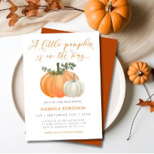 小さなかぼちゃの秋の赤ちゃんシャワー |男女兼用 |